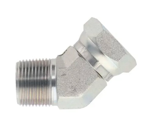 NPTF Male x NPSM Female Swivel 45° Elbow (Stainless Steel)