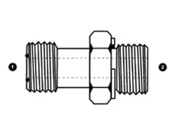 ORFS Male to BSPP Male Adapter Long (ES Seal)